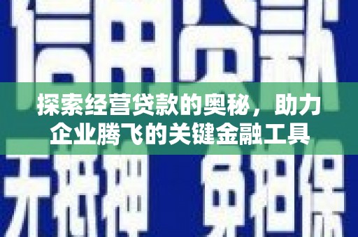 南乐探索经营贷款的奥秘，助力企业腾飞的关键金融工具