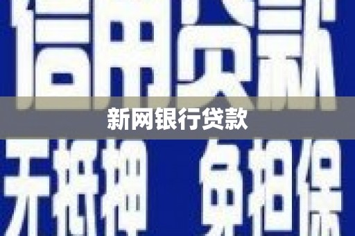 南乐新网银行贷款