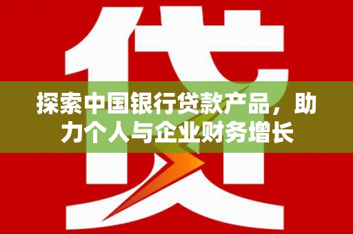 南乐探索中国银行贷款产品，助力个人与企业财务增长