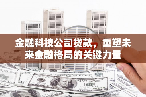 南乐金融科技公司贷款，重塑未来金融格局的关键力量