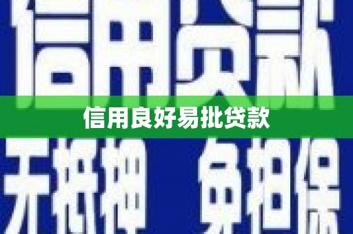 南乐信用良好易批贷款