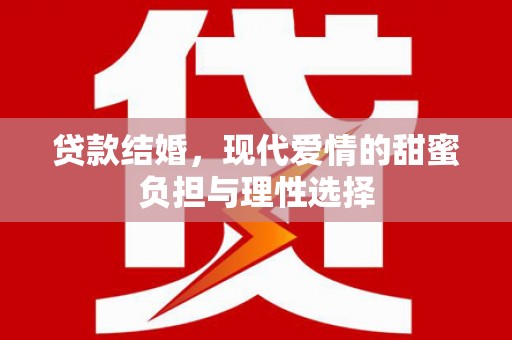 南乐贷款结婚，现代爱情的甜蜜负担与理性选择