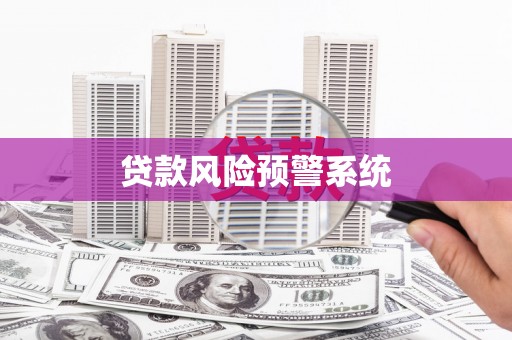 南乐贷款风险预警系统