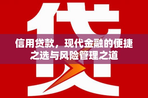 南乐信用贷款，现代金融的便捷之选与风险管理之道