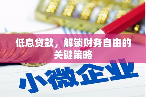 南乐低息贷款，解锁财务自由的关键策略