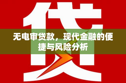 南乐无电审贷款，现代金融的便捷与风险分析