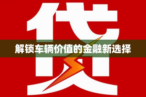 南乐解锁车辆价值的金融新选择