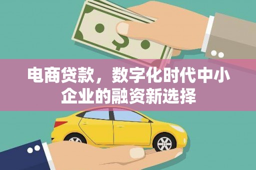 南乐电商贷款，数字化时代中小企业的融资新选择
