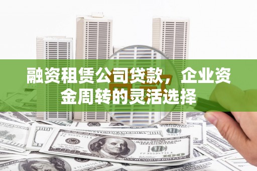 南乐融资租赁公司贷款，企业资金周转的灵活选择