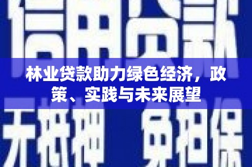 南乐林业贷款助力绿色经济，政策、实践与未来展望