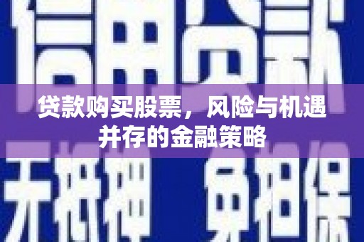 南乐贷款购买股票，风险与机遇并存的金融策略