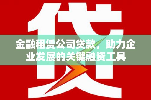南乐金融租赁公司贷款，助力企业发展的关键融资工具