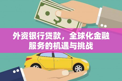 南乐外资银行贷款，全球化金融服务的机遇与挑战