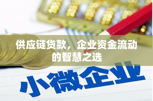 南乐供应链贷款，企业资金流动的智慧之选
