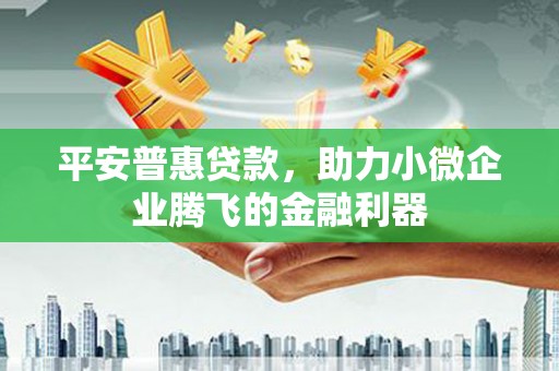南乐平安普惠贷款，助力小微企业腾飞的金融利器