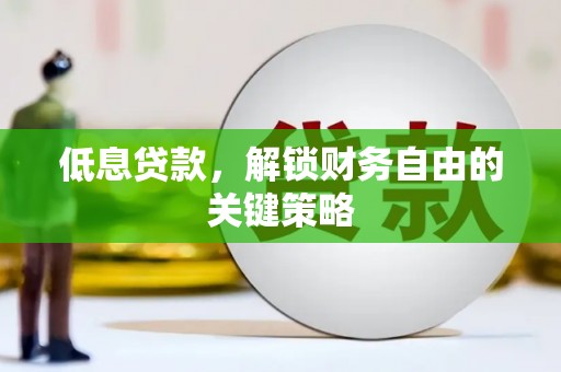 南乐低息贷款，解锁财务自由的关键策略