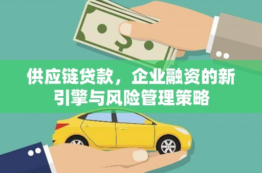 南乐供应链贷款，企业融资的新引擎与风险管理策略