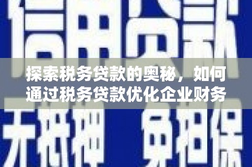 南乐探索税务贷款的奥秘，如何通过税务贷款优化企业财务