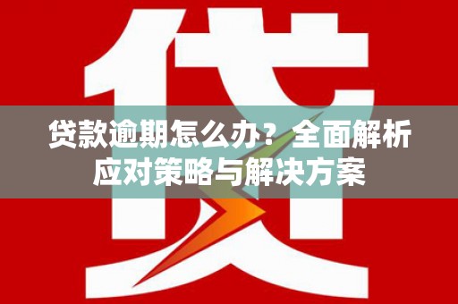 南乐贷款逾期怎么办？全面解析应对策略与解决方案