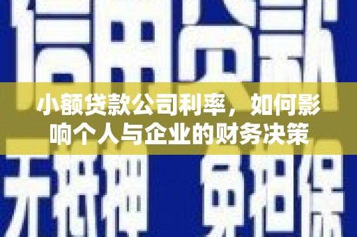南乐小额贷款公司利率，如何影响个人与企业的财务决策