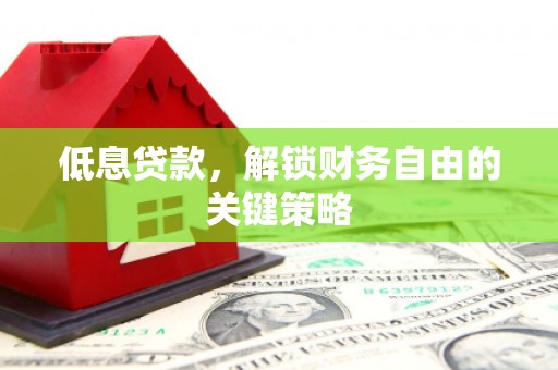 南乐低息贷款，解锁财务自由的关键策略