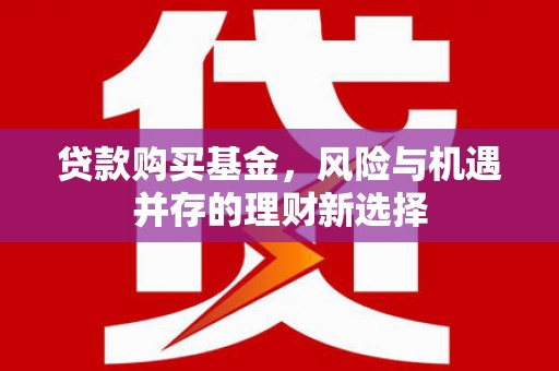 南乐贷款购买基金，风险与机遇并存的理财新选择