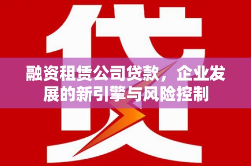 南乐融资租赁公司贷款，企业发展的新引擎与风险控制