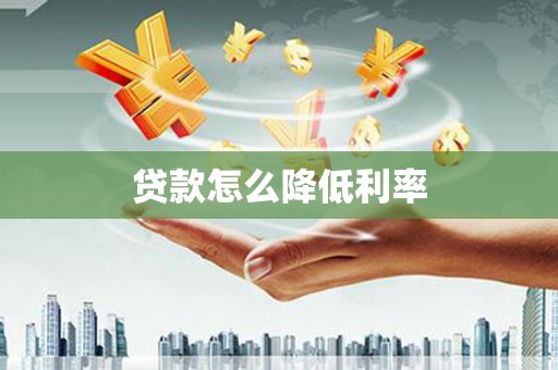 南乐贷款怎么降低利率