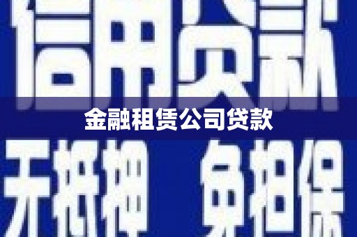 南乐金融租赁公司贷款